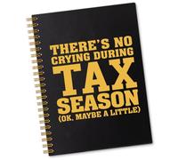 Sixrip There's No Crying During Tax Season 160 Pages Lined Spiral Notebook, Tax Accounting Notebook for Coworker, Tax Season Gifts for Future Accountant CPA Taxpayer, Appreciation Gifts for Accountant