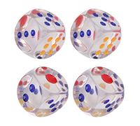 SIXRUN 10 Pièces 2.5cm Dés Transparents Standard pour Jeux de société, Jouet éducatif, Cours de Mathématiques, Empilables, pour Jeux de société