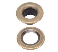SIXRUN 100pcs Eyelets Métalliques Grommets et Laveuses Ensemble, 8 Mm Multi-couche, électroplités électrolitées, pour les Textiles en Cuir en Tissu, avec Outil D'installation (Bronze)