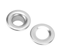SIXRUN 100pcs Eyelets Métalliques Grommets et Laveuses Ensemble, 8 Mm Multi-couche, électroplités électrolitées, pour les Textiles en Cuir en Tissu, avec Outil D'installation (SILVER)