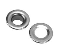 SIXRUN 100pcs Eyelets Métalliques Grommets et Laveuses Ensemble, 8 Mm Multi-couche, électroplités électrolitées, pour les Textiles en Cuir en Tissu, avec Outil D'installation (GRAY)
