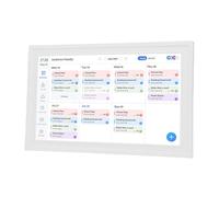 SIXRUN 15,6 Pouces Calendrier Numérique Intelligent, Organisateur Familial à Écran Tactile avec Synchronisation, Affichage Galerie D'Art, Tableau des Tâches Ménagères, pour (Prise UE 100-240V)