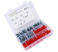 SIXRUN 160 Pièces Graisseur Hydraulique Raccord Zerk Graisseur avec 6 Tailles Type de Coude Droit Hexagonal pour Voitures Motos Camions Fermes