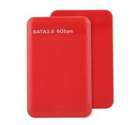 SIXRUN 2.5 Pouces Boîtier de Disque Dur USB 3.0 III 6Gbps UASP avec Contrôleur 1153e pour HDD/SSD 7mm/9.5mm jusqu'à 6TB Hot Plug Play XP à OS 10.2 (Rouge)