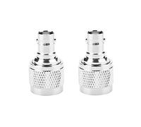 SIXRUN 2 Pièces Connecteur RF Type N Mâle vers BNC Femelle, Adaptateur Coaxial Test Convertisseur en Cuivre Doré pour Connexion RF 0-6Ghz