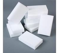 SIXRUN 20 Gommes éponge Puissantes en Mousse de Mélamine Blanche pour Tampons de Nettoyage Multifonctionnels pour la Maison, Adaptées au Bureau et à la Salle de Bain 10 X 6 X 2 Cm (Comme montré)