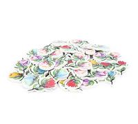 SIXRUN 200 Boutons de Fleurs en Bois Mélangés avec Deux Trous, Durables et Stables pour Coudre des Jeans, des Manteaux et des Travaux Manuels, Bords Arrondis Sûrs, Matériau Naturel, Paquet en Vrac