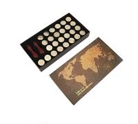 SIXRUN 26 Pièces Têtes de Tampon Alphabet, Kit D'estampage de Sceau de Cire Rétro Européen avec 2 Poignées en Bois, pour L'artisanat, les Enveloppes, les Cartes de Vœux, les