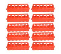 SIXRUN Abreuvoir à Rabat pour Poussins, 10 Jeux de Plateaux d'alimentation en Plastique pour Cailles et Volailles, 12 Auges pour Distributeur de Plats Antidérapants