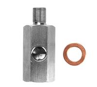 SIXRUN Adaptateur de Manomètre D', Acier Inoxydable de Haute qualité, té de Compteur Durable pour Réparation Automobile-1/8 Pouces NPT et BSPP, 1 unité
