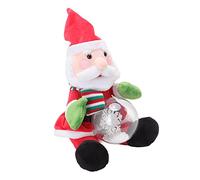 SIXRUN Adorable Jouet en Peluche de Noël Chantant avec 3 Chansons, Expression Mignonne Anti-Stress, Jouet de Dessin animé pour Table, canapé, Voiture, 9,4 X 7,5 X 9,8 Pouces (Le père Noël)