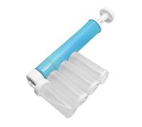 SIXRUN Aérographe à Gâteau en Plastique PP, Pulvérisateur de Poudre d'Aérographe avec 3 Buses, Bouteille Transparente, époussetage Uniforme, Outil Léger de 150 G pour Boulangerie, Cours de (bleu