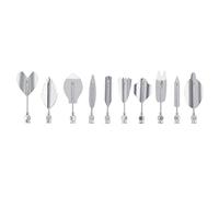 SIXRUN Aiguilles en Acier Inoxydable Set de 10 Pièces avec Seringue pour Décoration de Gâteaux DIY Conception de Fleurs en Pudding Sécurité Alimentaire Durable (【35100】 M)