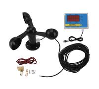 SIXRUN Alarme de Vitesse du Vent, Anémomètre 3 Pales de Ventilateur Mémoire de Panne de Courant en Alliage D'aluminium pour Grue à Tour, Précise