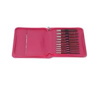 SIXRUN Assortiment D'aiguilles Circulaires, Manche Ergonomique en Bois pour Tricoter des Pulls et des écharpes, Cadeau avec Sac de Rangement