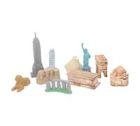 SIXRUN Autour des Figurines du Monde, des Jouets de Bâtiments de Vie comme des Miniatures Ensemble pour des Activités éducatives, Une Décoration de Bâtiments Célèbres Anciens, Idéal