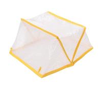 SIXRUN Bâche de Protection pour Plantes en PVC, Couverture de Jardin pour Plates-Bandes avec Bords Jaunes pour Légumes Fleurs Plantes en Pot sur Plates-Bandes Surélevées avec 4 Piquets