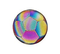 SIXRUN Ballon de Football Réfléchissant Lumineux, Matériau PU Haute densité, Lueur Vive pour Les Jeux Nocturnes avec Options de Taille 4 et 5 pour l'entraînement et Les Jeux Décontractés (#2)