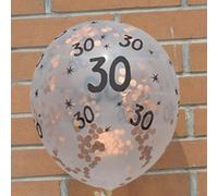 SIXRUN Ballons en Latex 30e 40e 50e Décorations de Fête D'anniversaire Durables 5 Pièces pour les Célébrations (or rose 30)
