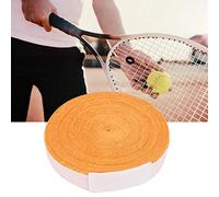SIXRUN Bande de Poignée de Raquette en Fiber de Polyester, 10M, pour Une Meilleure Absorption de la Sueur, Enveloppes Antidérapantes de Tennis de Badminton, Sensation de Main Douce (Orange)