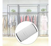 SIXRUN Bande élastique en Fibre de Polypropylène 100 Mètres, Accessoire de Couture Flexible pour Vêtements DIY, élastique Plat Noir, taille: 8 Mm, Bandes de Jambes (WHITE)