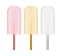 SIXRUN Bâtonnets de Glace Réutilisables en Acrylique, Bâtonnets de Glace Durables pour Glaces à Faire Soi-même, 50 Pièces pour Fêtes D'enfants, or Rose (Miroir argent)