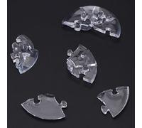 SIXRUN Bloc de Puzzle en Cristal 3D Translucide pour Jouet D'intelligence Bricolage en Forme de Saturne avec 40 Petites Particules pour Les Enfants (Clair)