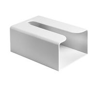 SIXRUN Boîte à Mouchoirs Murale, Porte-serviettes en Tissu Polyvalent Peu Encombrant sans Montage Mural sans Dommage, pour la Maison, la Cuisine, la Salle de Bain, le Salon et les (L Blanc)