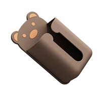 SIXRUN Boîte de Papier de Soie Murale Pratique avec Motif D'ours Mignon, Aucun Poinçonnage Nécessaire, Parfaite pour un Usage Familial, 1 X Boîte de Mouchoirs Murale (Modèle d'ours brun)