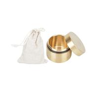 SIXRUN Boîte en Laiton, Rangement de Bijoux Scellés Fabriqués à la Main pour Pièces de Monnaie et Petits Objets, Charme Rétro (Petite)