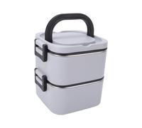 SIXRUN Boîte Repas Inox 1400ml 2 étages Isolée avec Sac Thermique | Intérieur en Acier Inoxydable 304, Design Empilable étanche, Compatible -ondes, Lave-vaisselle et Congélateur, Sac