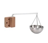 SIXRUN Bol en Acier Inoxydable pour Aromathérapie, Porte-gobelet pour Huiles de Sauna, Bol Diffuseur D'huiles Essentielles pour Spa et Sauna avec Design Semi-Circulaire de 12 Cm