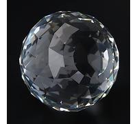 SIXRUN Boule de Verre à Prismes en Cristal Translucide, Taille Diamant, Décor de Rêve pour la Maison D'hôtel, Raccords de 80mm, Résistant aux Hautes Températures (80MM/3,15 pouces)