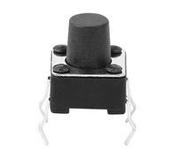 SIXRUN Bouton Poussoir Tactile momentané, Interrupteur Tact 6x6x7mm DIP | Auto-retour, 100 Pièces, DC12V 50mA, Plastique + Fer, Idéal pour Circuits Imprimés et Projets électroniques