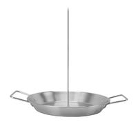 SIXRUN Brochette Verticale en Acier Inoxydable, Pratique pour Four, Fumoir, Support de Grillade avec 3 Pointes pour la Cuisine Domestique