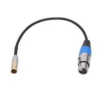 SIXRUN Câble 3 Broches, Boîtier en Alliage de Zinc, Mini XLR Mâle à Femelle, Compatible avec Les Caméras et Les Microphones (#1)