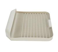 SIXRUN Caisse à Chat Double Couche, Matelas de Lit pour Chat de Grande Taille pour Un Environnement de Vie Bien rangé, Plastique, 37,3 X 37 Cm (Gris Blanc)