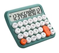 SIXRUN Calculatrice à Gros Boutons avec écran LCD, Coussin Inférieur Antidérapant, Interrupteur Mécanique, pour Bureau, Maison, école, Calculatrice de Bureau à 12 Chiffres pour Une Lecture Facile et