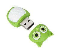 SIXRUN Cartoon Owl USB Flash Drive, 64GB High-Speed Storage (128GB) | Construction en plastique ABS, fonctionnement Plug-and-Play, clip porte-clés, transfert de données pour musique, photos,
