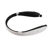 SIXRUN Casque de Cou sans Fil BT 5.0 avec Réduction du Bruit CVC, Temps de Conversation de 18 Heures, Temps de Lecture de 16 Heures pour Le Sport et l'entraînement (Noir Blanc)