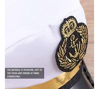 SIXRUN Chapeau de Capitaine de Marin D'Halloween, Matériau en Polyester, Accessoire de Costume de Chat de Chien Mignon, Chapeau de 3,94 Pouces pour la Fête D'Halloween des Animaux de (Couleur