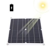 SIXRUN Chargeur de Panneau Solaire Portable Double USB pour Camping Randonnée Activités de Plein Air - Silicium Monocristallin 25 W, Léger 36 X 33 Cm, Comprend Un Câble de Charge 10 en 1
