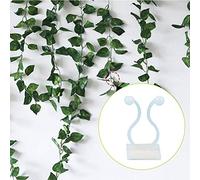 SIXRUN Clips Adhésifs pour Mur de Jardin, Câble torsadé Fixant Les Plantes-50 Pièces pour Vignes Grimpantes, Matériau Solide et Durable (White)