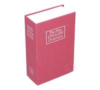 SIXRUN Coffre-fort de Livre de Style Dictionnaire, Boîte de Rangement avec Serrure de sécurité Durable, Tirelire pour économiser de L'argent, Rouge, 7x4,6x2,2 Pouces