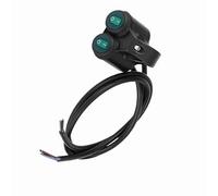 SIXRUN Commutateur de Guidon de Moto de 22 Mm, Alliage d'aluminium, Double Commande étanche pour Phares Antibrouillard et Klaxon, Convient aux Guidons de 7/8 Pouces (Type A)