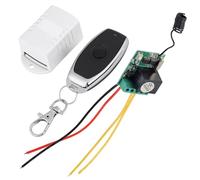 SIXRUN Commutateur de Télécommande de Relais sans Fil, Multitension DC 4V | Récepteur de Code D'apprentissage, Relais 20A, Mode Bascule momentané, pour Porte Automatique, Fenêtre, Ordinateur Central