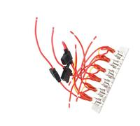 SIXRUN Commutateurs électriques Automobiles Panneau de Commutation à 6 Gangs Bouton Poussoir en Acier Inoxydable avec Lumières LED Bleues pour Voiture RV Yacht 12V-24V DC Panneau en Aluminium Durable