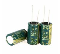 SIXRUN Condensateur Électrolytique, Kit Assorti de Condensateurs Radiaux Miniatures Usage Général 16V 450V 100uF 10000uF pour Applications Électroniques de Circuits (450v 100uf 10 pièces dans un sac)