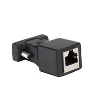 SIXRUN Connecteur Adaptateur DB9 Femelle vers RJ45, 2 Pièces Alliage épais | Prise en charge du format analogique HD 720 1080I 1080P, Plug and Play, perte de signal réduite, connexion hôte d\'ordinateur
