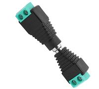 SIXRUN Connecteur d'alimentation CC 5,5 X 2,1 Mm, Plastique, sans Danger pour Les Caméras, LED et Vidéosurveillance, Adaptateur d'alimentation Mâle Femelle sans Soudure (Green)